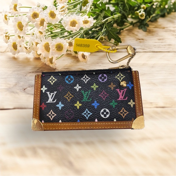 Louis Vuitton White Monogram Multicolor Key Pochette Cles Keychain - Picture 2 of 8